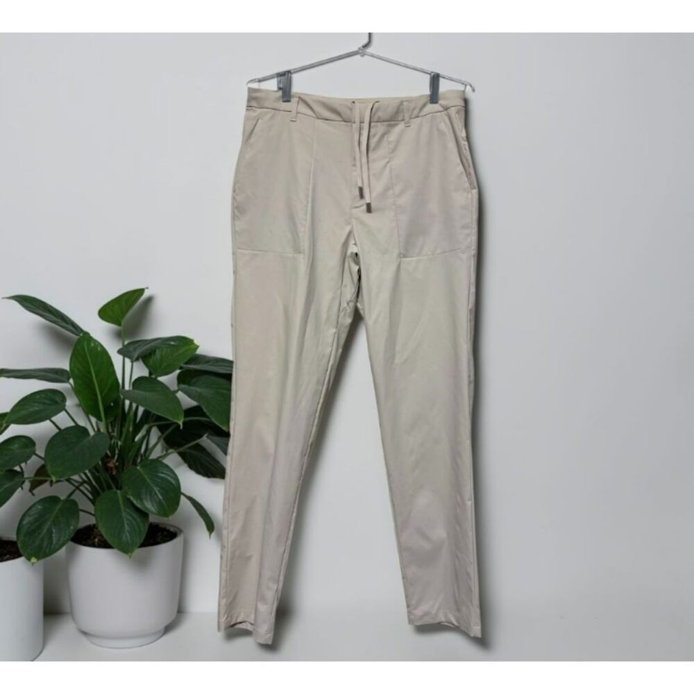 All in Motion Men’s 34x32 Beige Stretch Performance Pants Drawstring